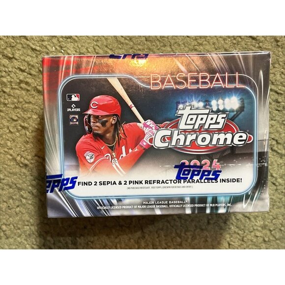 New! 2024 Topps Chrome Baseball MLB Trading Cards Sealed Blaster Box Refractors! - Picture 3 of 3